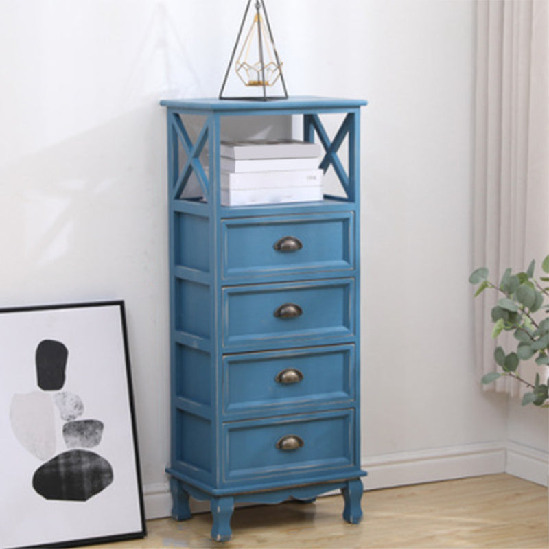 Coastal Storage Chest Solid Wood Dresser with 1/2/3/4 Drawers , 11.7 Inch Width