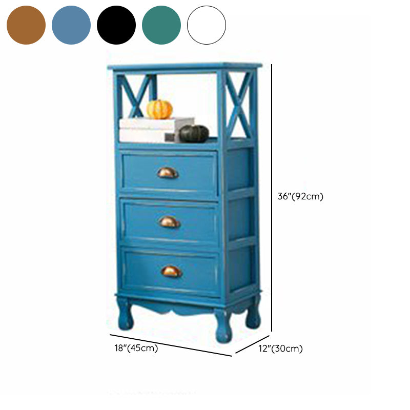 Coastal Storage Chest Solid Wood Dresser with 1/2/3/4 Drawers , 11.7 Inch Width