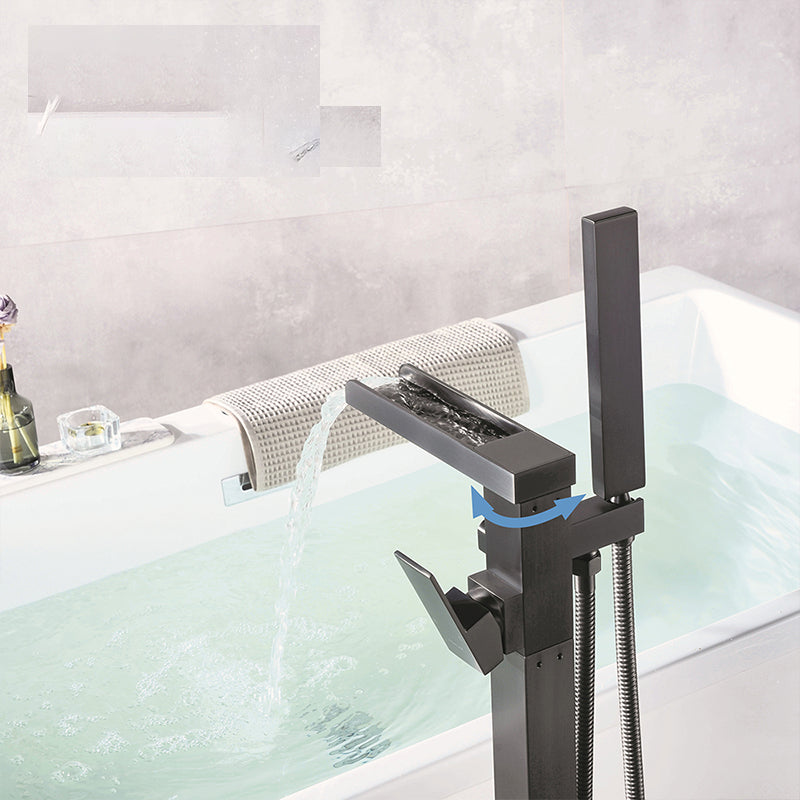Modern Bathroom Faucet Floor Standing Handheld Shower Head Faucet