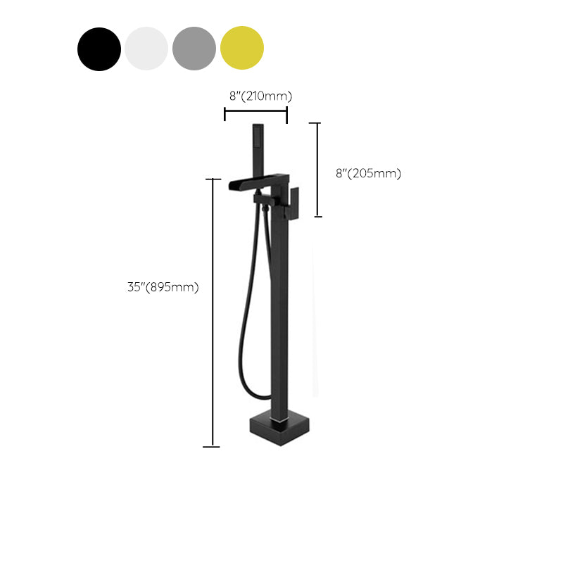 Modern Bathroom Faucet Floor Standing Handheld Shower Head Faucet