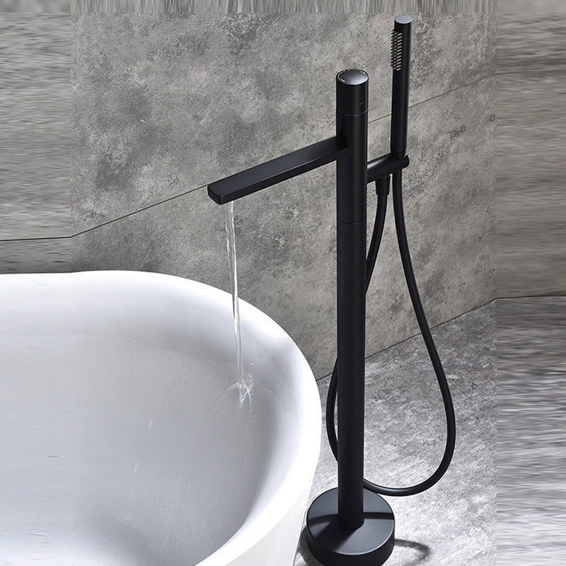 Modern Floor Standing Faucet Handheld Shower Head Bathtub Faucet