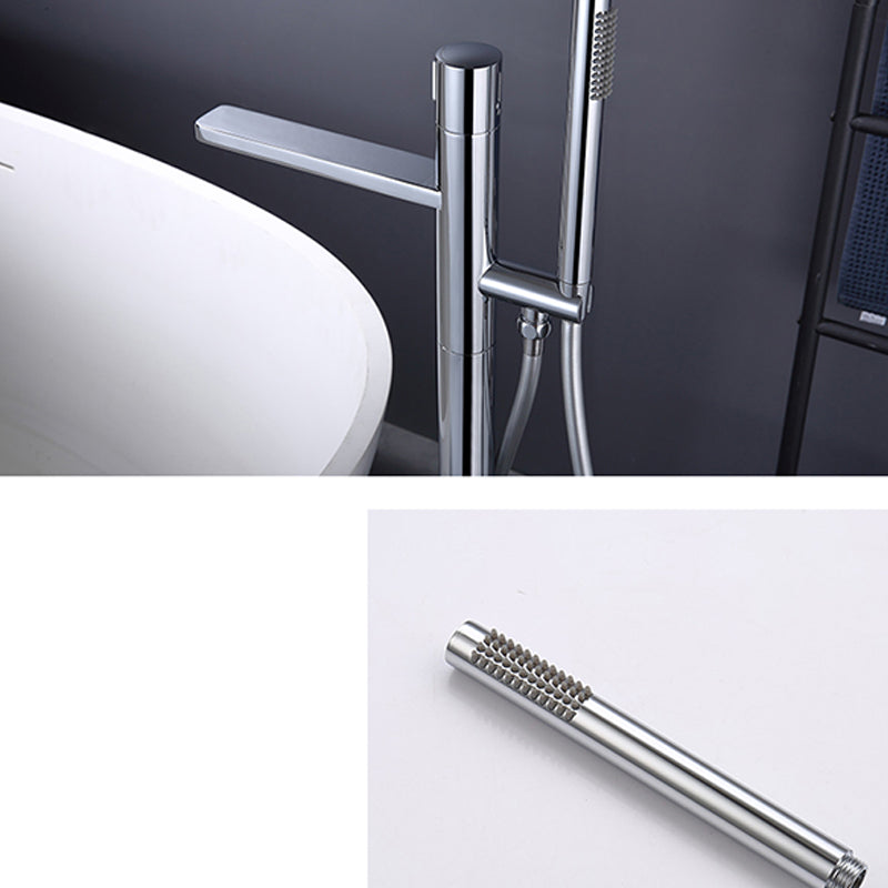 Modern Floor Standing Faucet Handheld Shower Head Bathtub Faucet