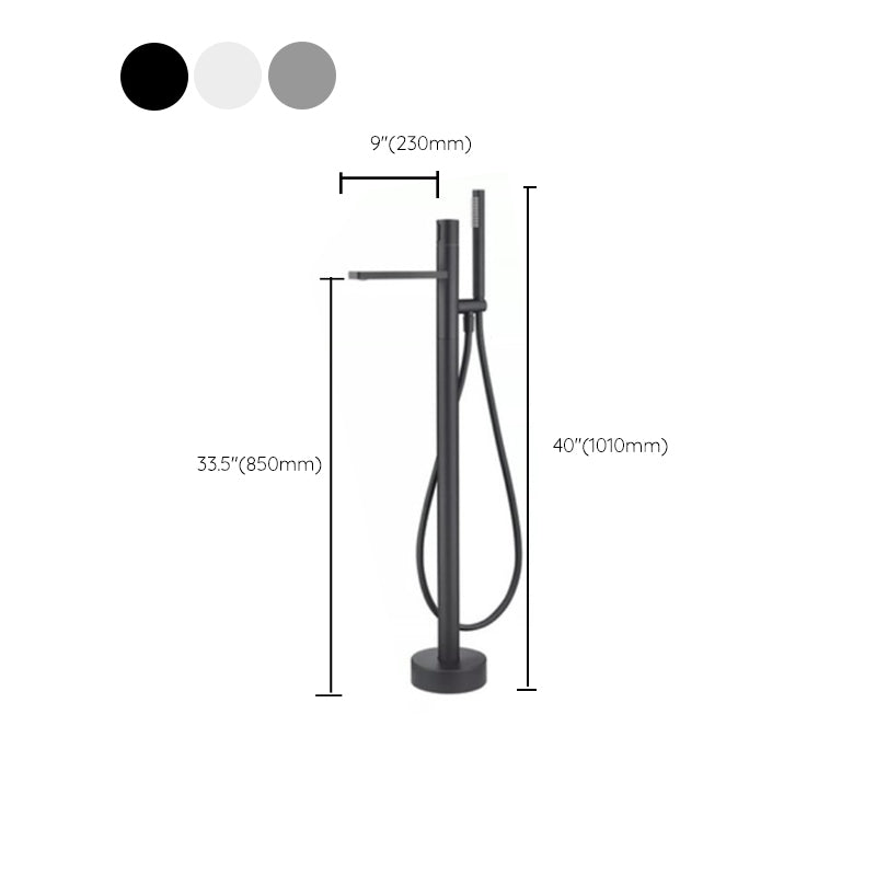 Modern Floor Standing Faucet Handheld Shower Head Bathtub Faucet
