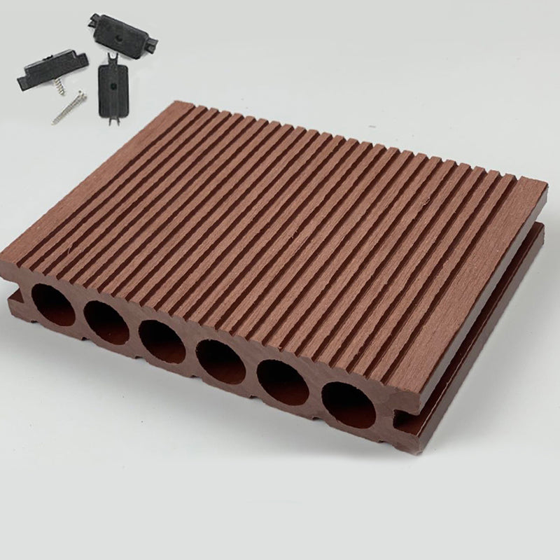 Wooden Patio Flooring Tile Solid Color Outdoor Composite Decking Tiles