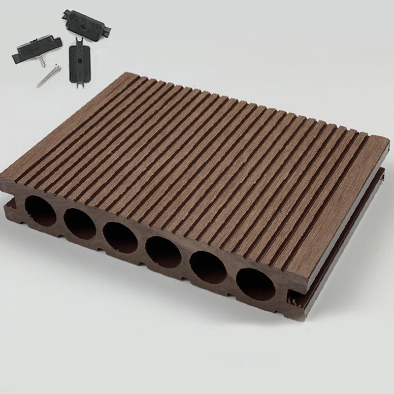 Wooden Patio Flooring Tile Solid Color Outdoor Composite Decking Tiles