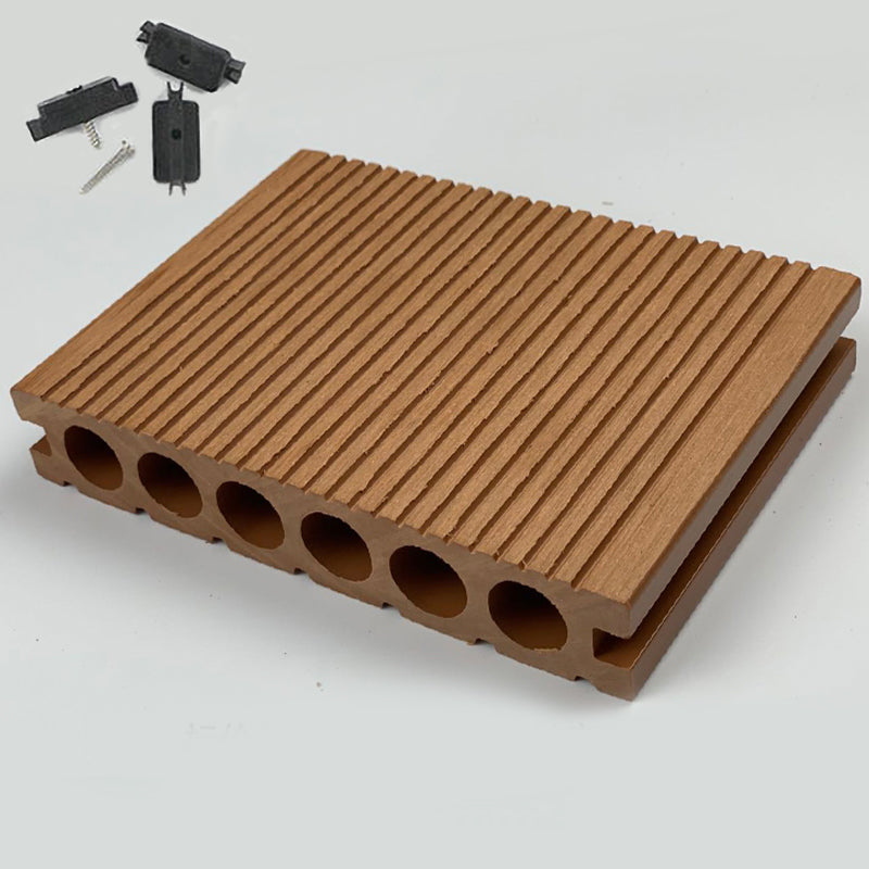 Wooden Patio Flooring Tile Solid Color Outdoor Composite Decking Tiles