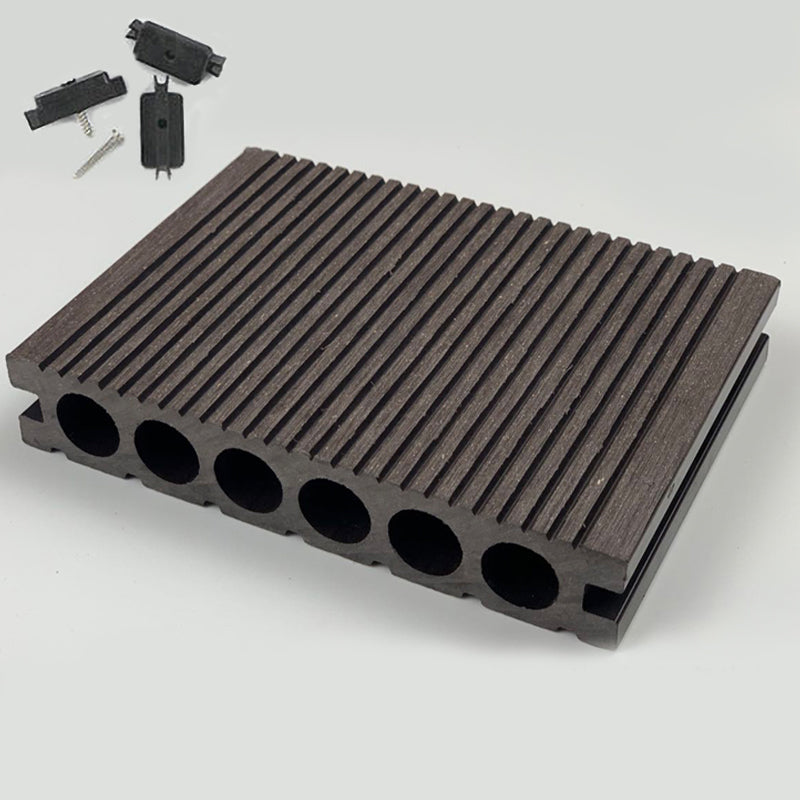 Wooden Patio Flooring Tile Solid Color Outdoor Composite Decking Tiles