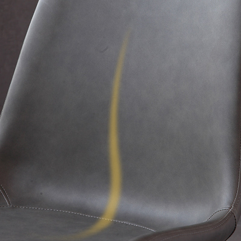 Contemporary Side Chair Metal Solid Back Dining Room Chair for Brasserie