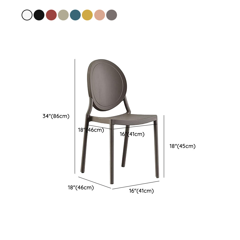 Plastic Modern Chair 16.1" Wide King Louis Back Side Chair Set