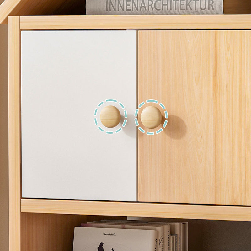 Engineered Wood Closed Back Bookshelf Standard Modern Bookcase