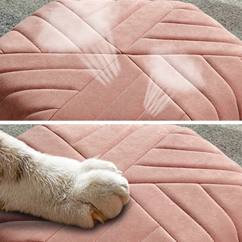 Solid Color Plush Footstool Modern Simple Hexagon Padded Foot Stool