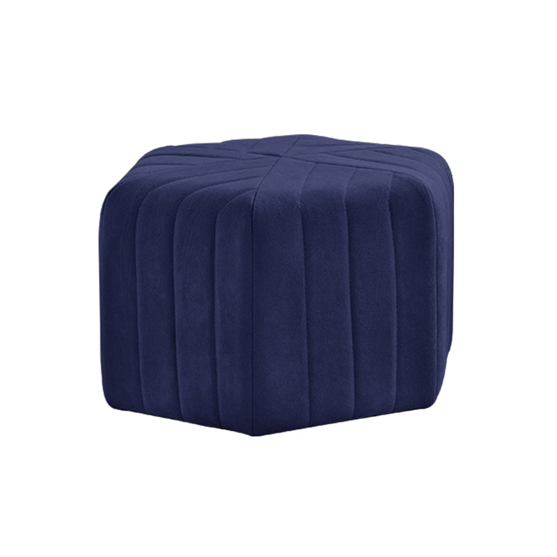 Solid Color Plush Footstool Modern Simple Hexagon Padded Foot Stool