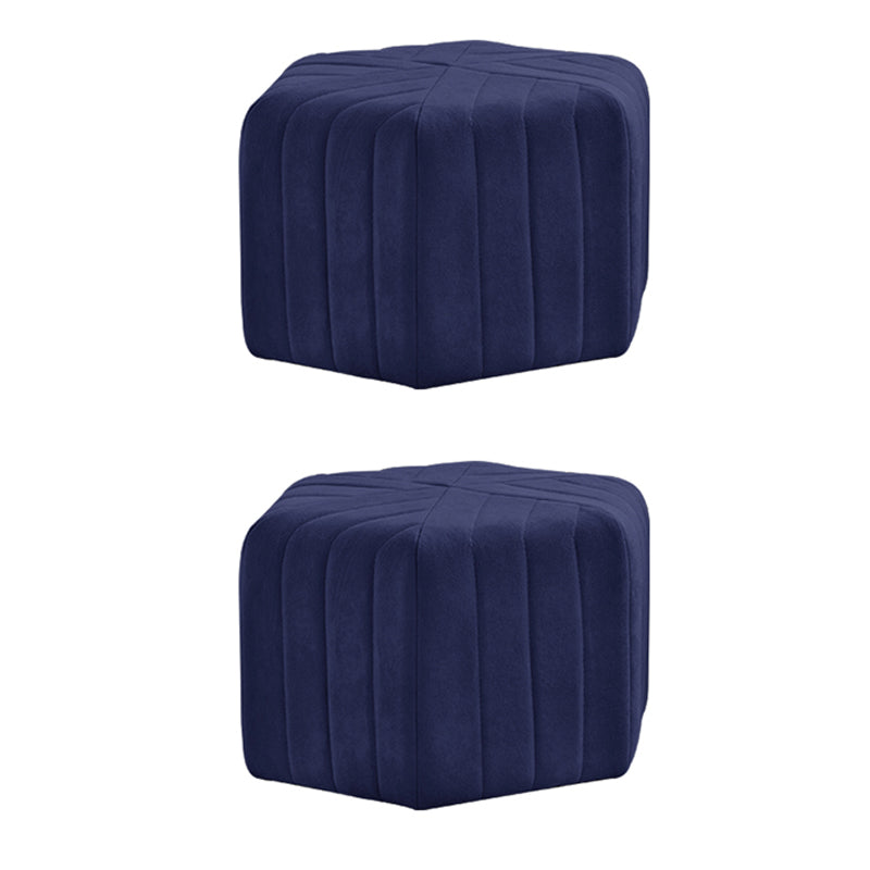 Solid Color Plush Footstool Modern Simple Hexagon Padded Foot Stool
