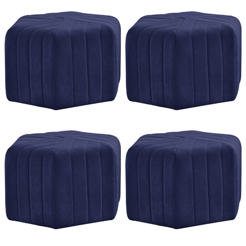 Solid Color Plush Footstool Modern Simple Hexagon Padded Foot Stool