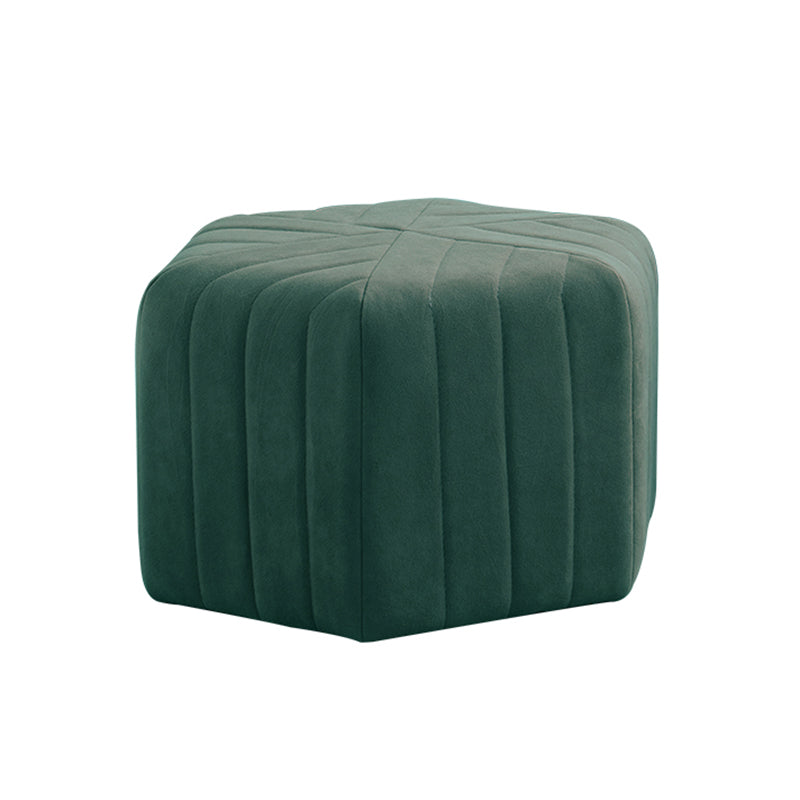 Solid Color Plush Footstool Modern Simple Hexagon Padded Foot Stool
