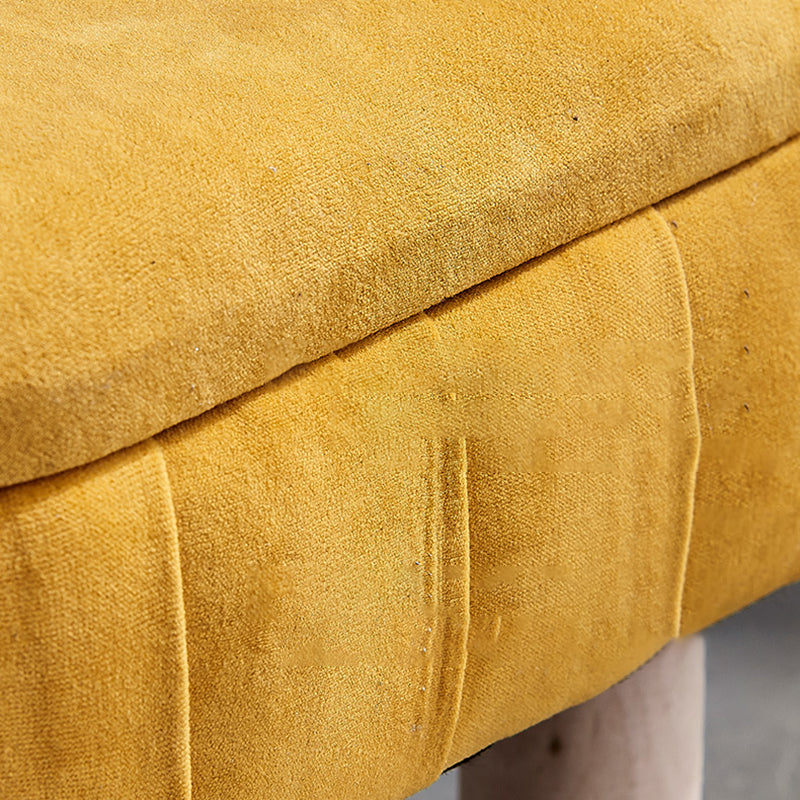 Solid Color Fabric Standard Stool Modern Simple Unique Shape Upholstered Footstool