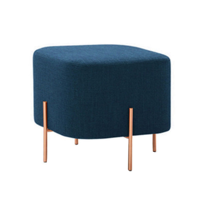 Solid Color Fabric Standard Stool Modern Simple Square Upholstered Footstool