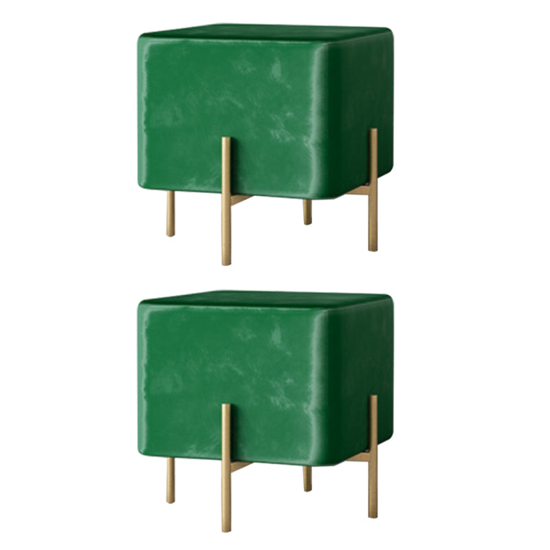 Solid Color Fabric Standard Stool Modern Simple Square Upholstered Footstool
