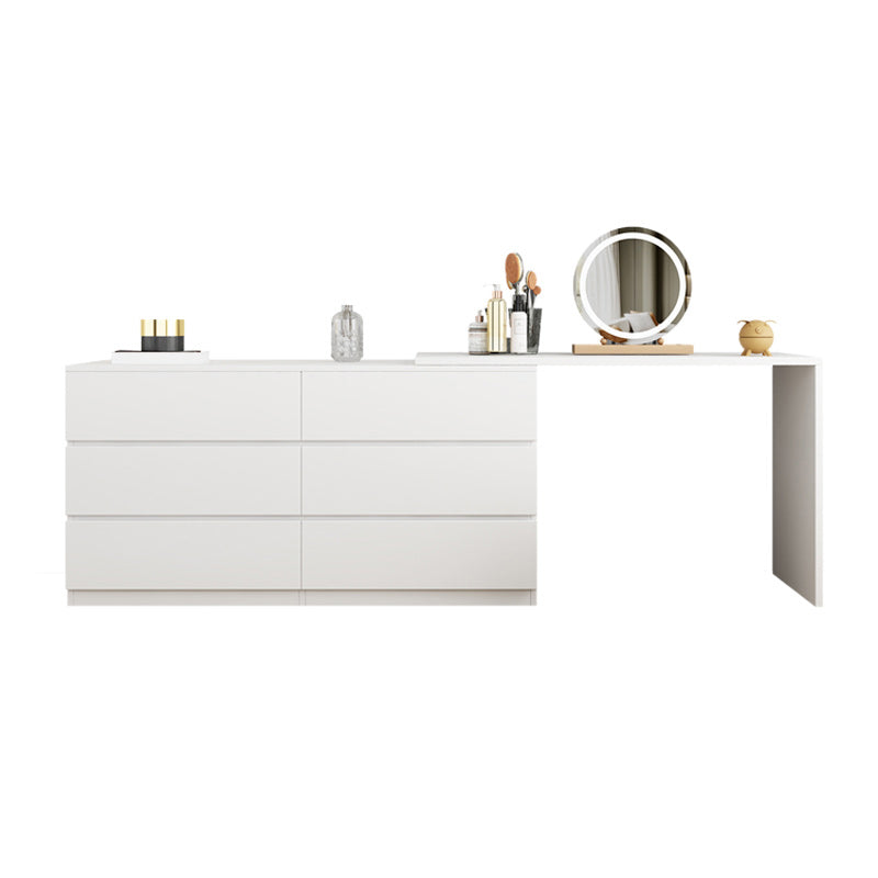 15.75" Wide Make-up Vanity Solid Wood Makeup Vanity Desk Table with Drawers
