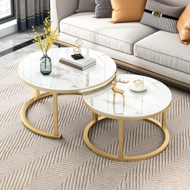 Frame Contemporary Coffee Table Set Glass Top Coffee Cocktail Table