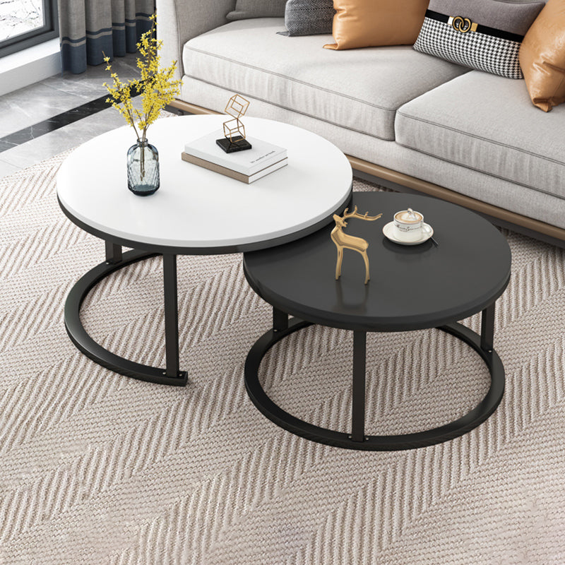 Frame Contemporary Coffee Table Set Glass Top Coffee Cocktail Table