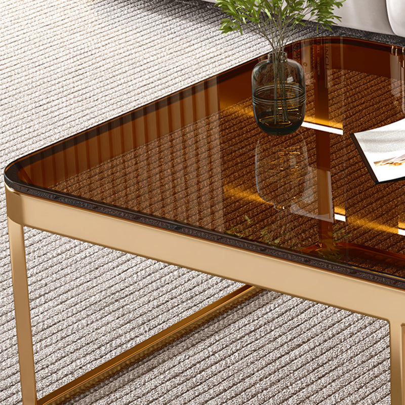 Glam Coffee Table Set Slate 2-Piece Coffee Cocktail Table with Drawer