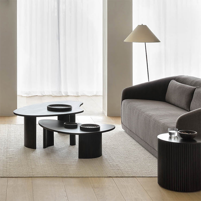 Modern Single Coffee Table No Distressing Solid Wood Bunching Tables