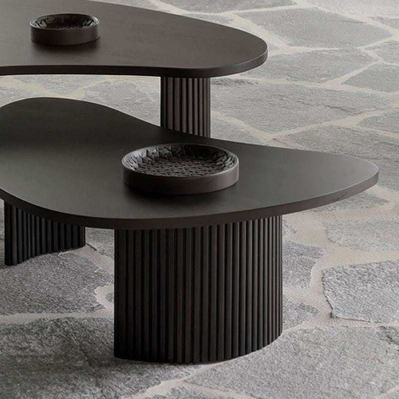 Modern Single Coffee Table No Distressing Solid Wood Bunching Tables
