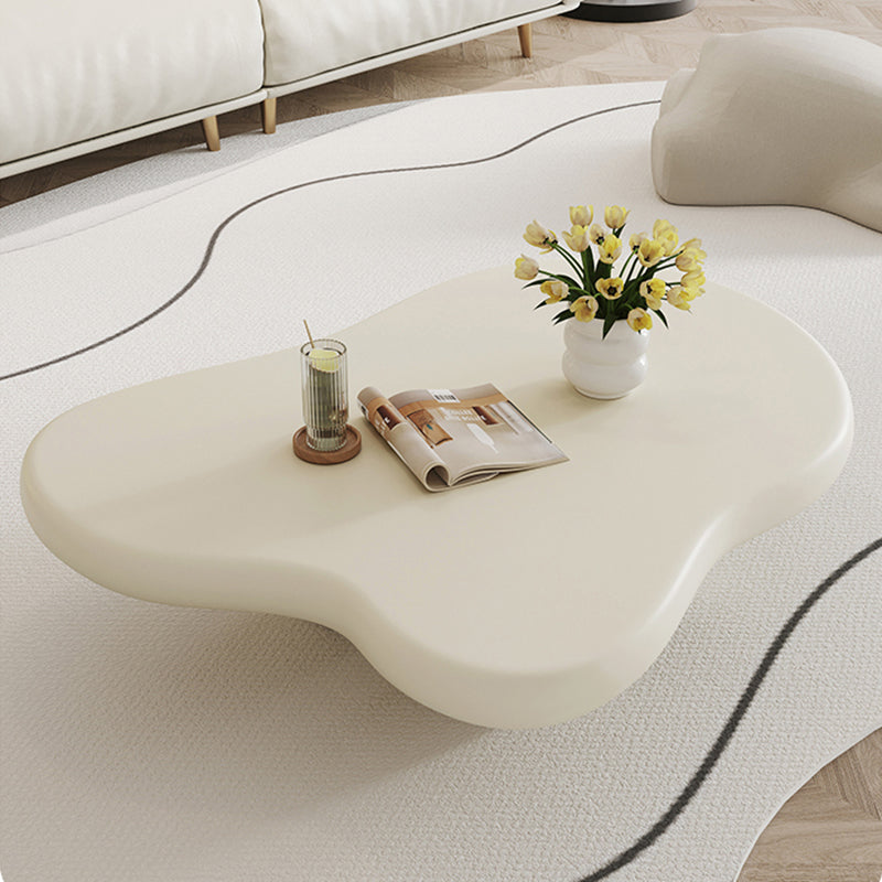 Modern Single Coffee Table No Distressing Free-Form 4 Legs Coffee Table
