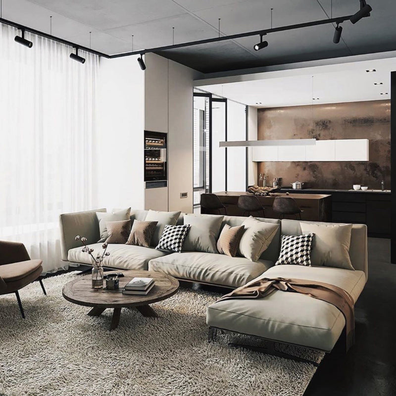 15"H Contemporary Coffee Table Solid Wood Round Coffee Cocktail Table