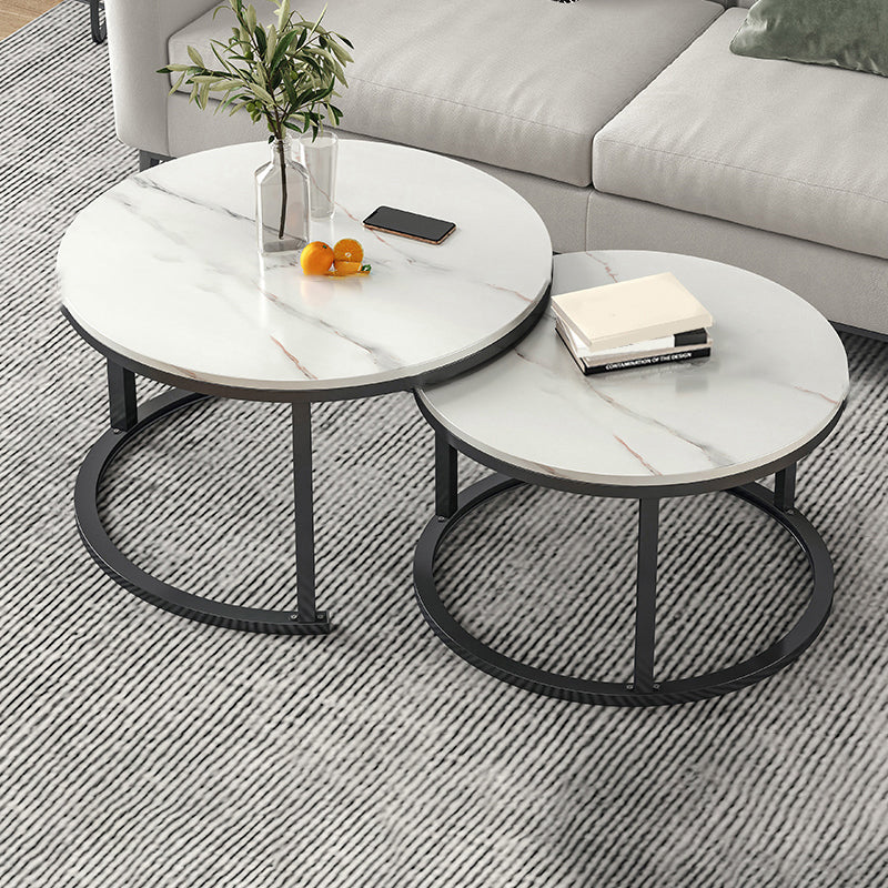 Slate Nesting Coffee Table Set No Distressing Round Coffee Table Set