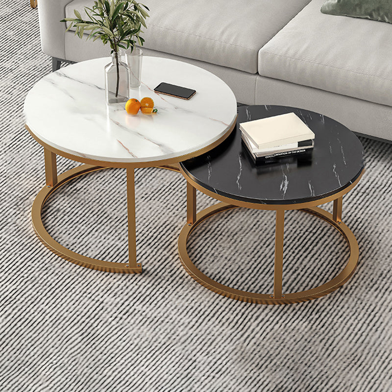 Slate Nesting Coffee Table Set No Distressing Round Coffee Table Set