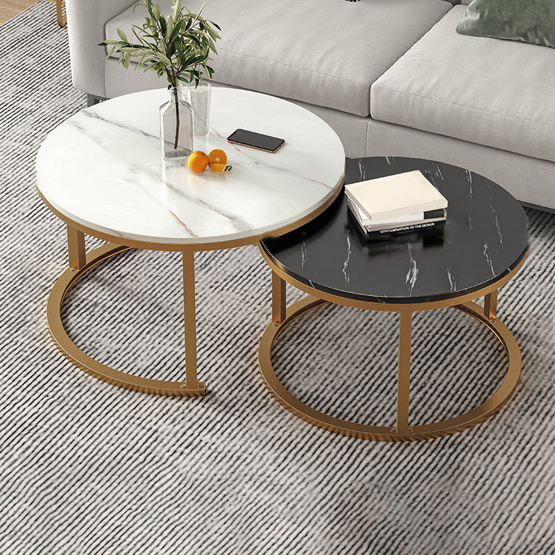 Slate Nesting Coffee Table Set No Distressing Round Coffee Table Set