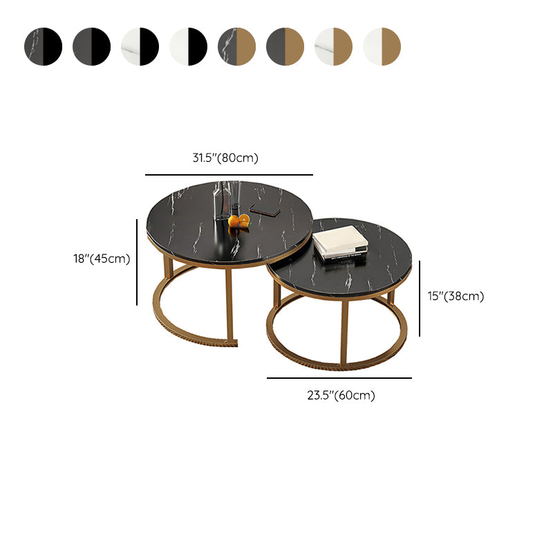 Slate Nesting Coffee Table Set No Distressing Round Coffee Table Set