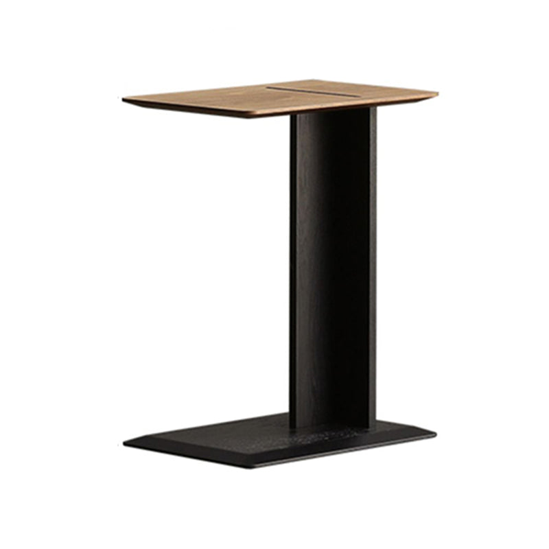 Modern Accent Side Table Wood Square Pedestal Side Table for Living Room