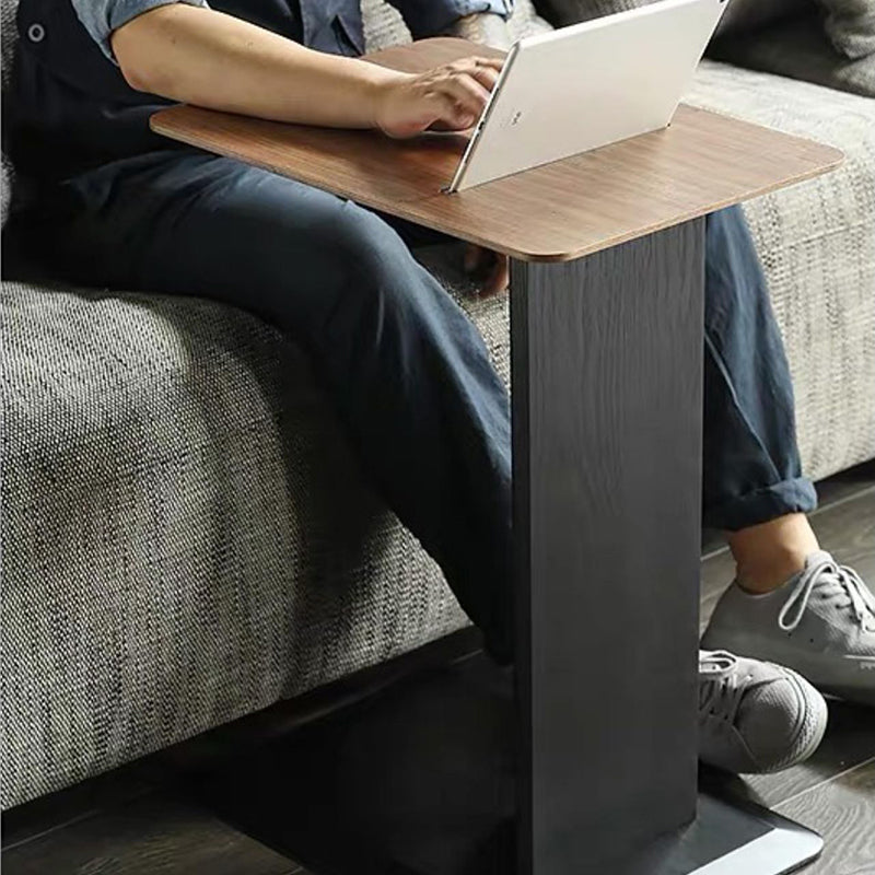 Modern Accent Side Table Wood Square Pedestal Side Table for Living Room