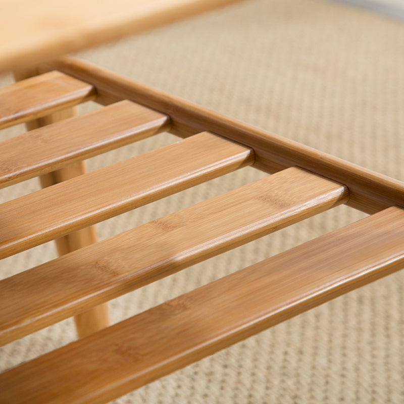 4 Legs Coffee Table Modern Wood Oval Cocktail Table with Shelf