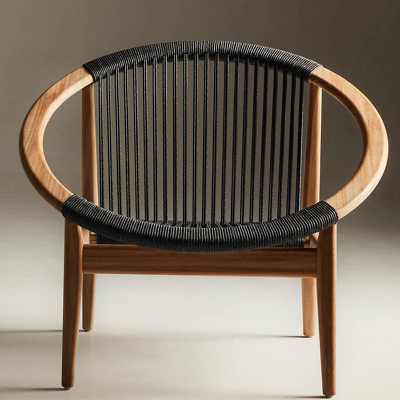 Contemporary Solid Wood Dining Armchair with Arm Patio Dining Chair