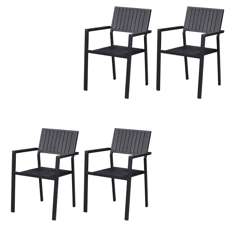 Industrial Metal Dining Armchair with Arm Patio Dining Chair