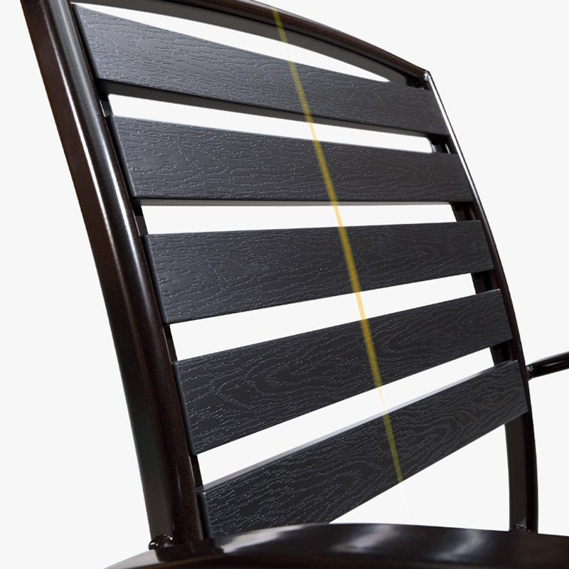 Industrial Metal Dining Armchair with Arm Patio Dining Chair