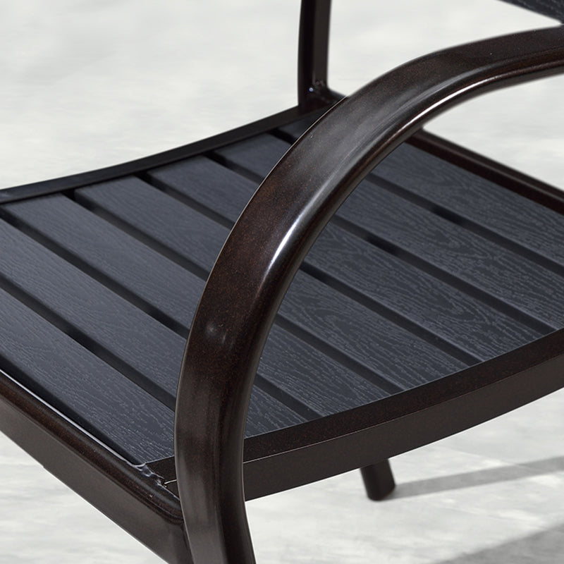 Industrial Metal Dining Armchair with Arm Patio Dining Chair