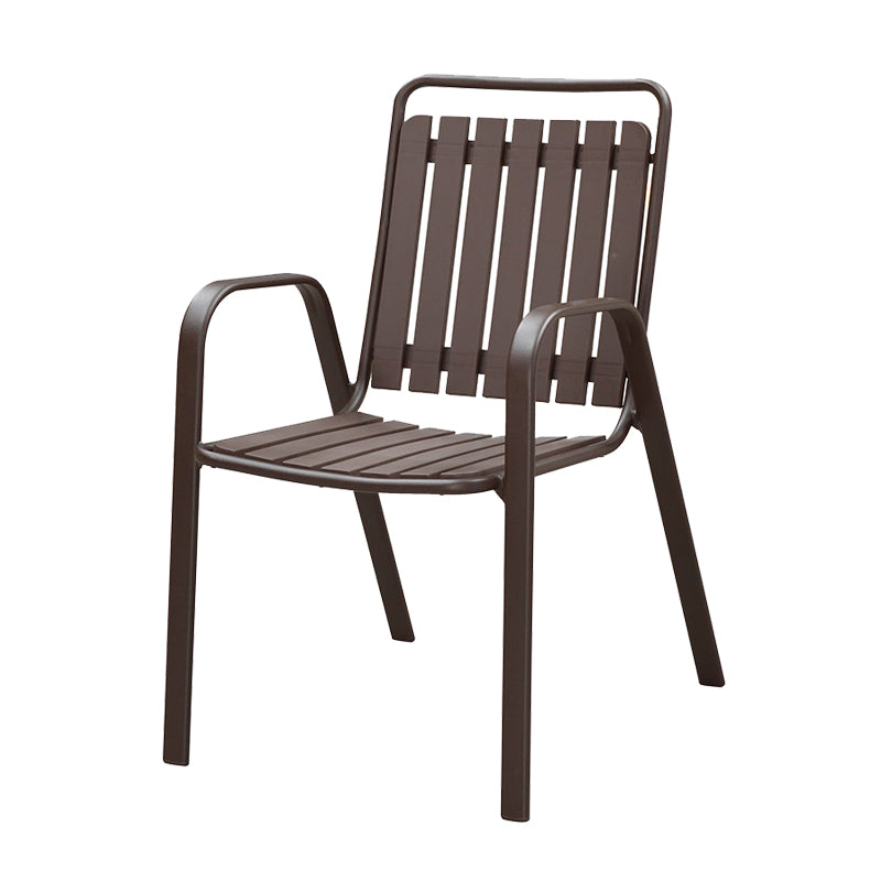 Industrial Metal Dining Armchair with Arm Patio Dining Chair