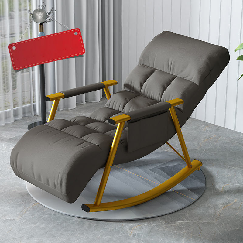 Glam Style Sofa Rocking Chair Indoor Rocking Chair with Cushion