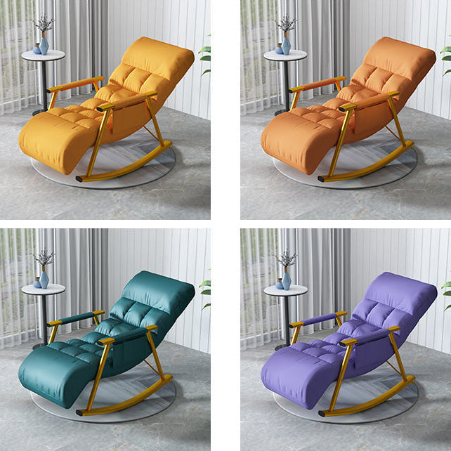 Glam Style Sofa Rocking Chair Indoor Rocking Chair with Cushion