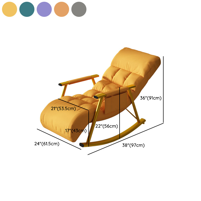 Glam Style Sofa Rocking Chair Indoor Rocking Chair with Cushion