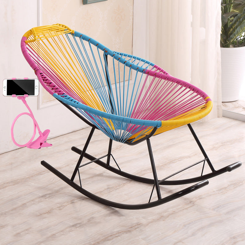 Simple Style Leisure Home Rocking Chair Iron Base Lounge Lazy Chair