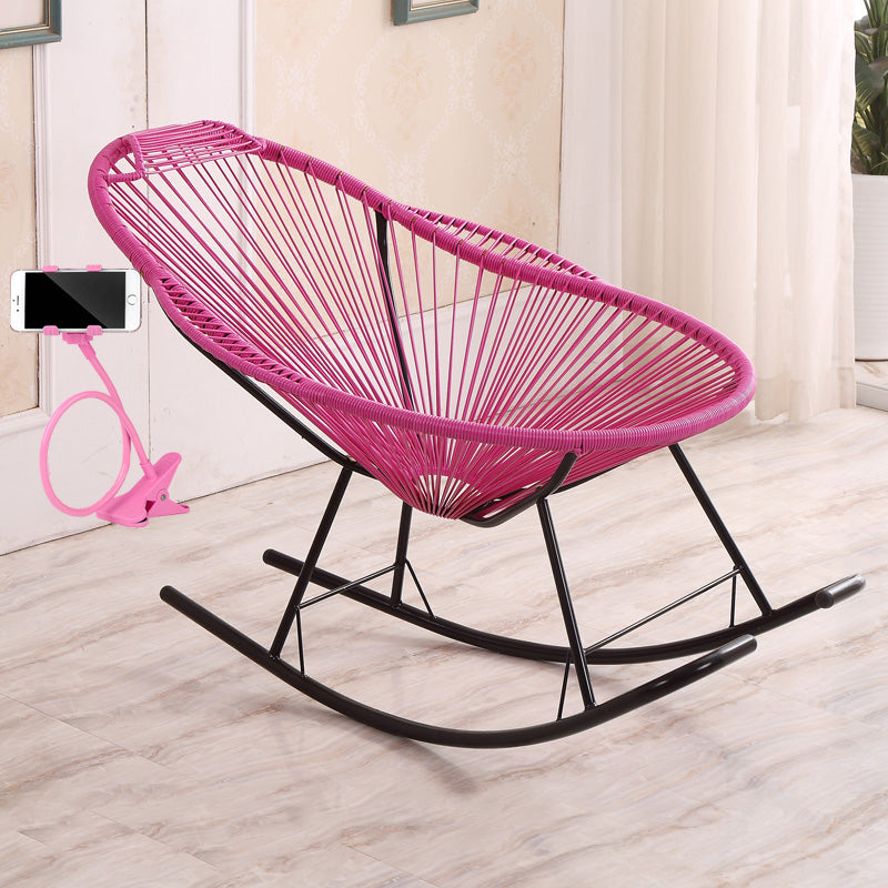 Simple Style Leisure Home Rocking Chair Iron Base Lounge Lazy Chair