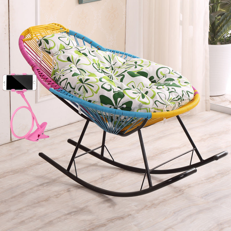 Simple Style Leisure Home Rocking Chair Iron Base Lounge Lazy Chair