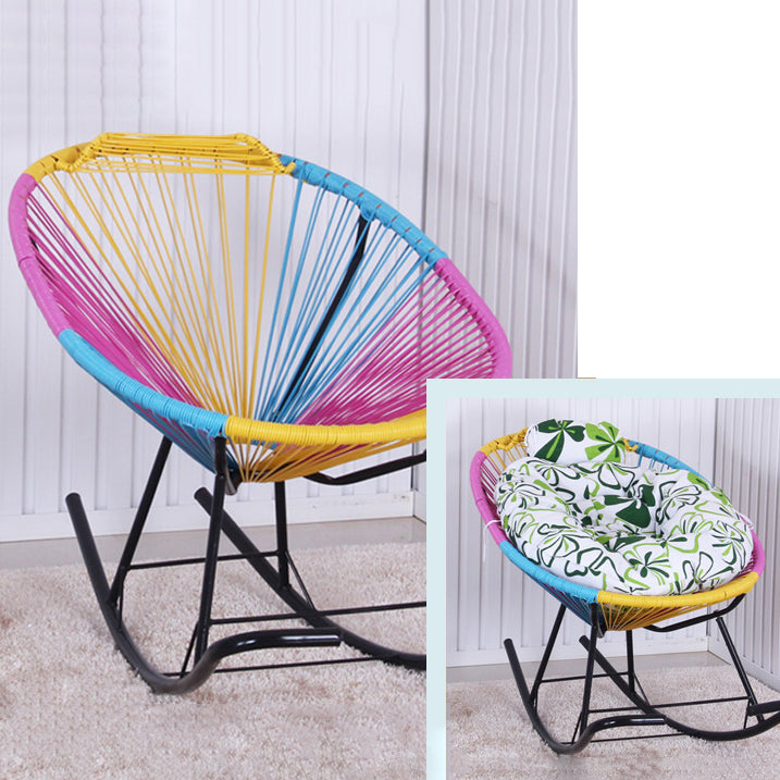 Simple Style Leisure Home Rocking Chair Iron Base Lounge Lazy Chair