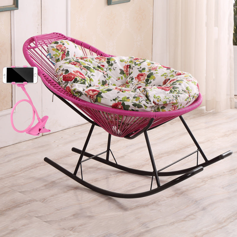 Simple Style Leisure Home Rocking Chair Iron Base Lounge Lazy Chair